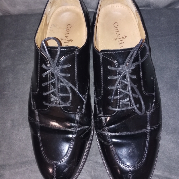 Cole Haan Black Leather Lenox Hill Split Toe Oxford Size 10.5 D - Picture 3 of 6